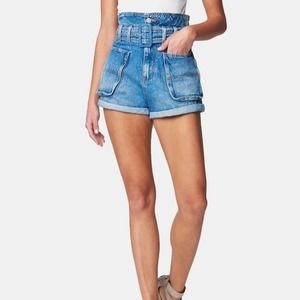 NWT BLANKNYC Denim Paper Bag Waist Overboard Jean Shorts